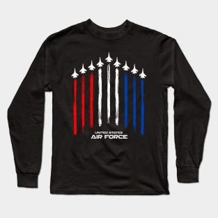 Air Force US Veterans 4th of July T shirt - American Flag T-Shirt Long Sleeve T-Shirt